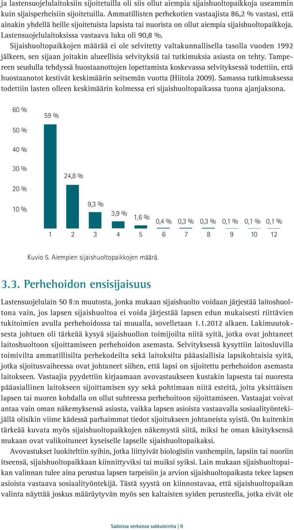 Lastensuojelulaitoksissa vastaava luku oli 90,8 %.