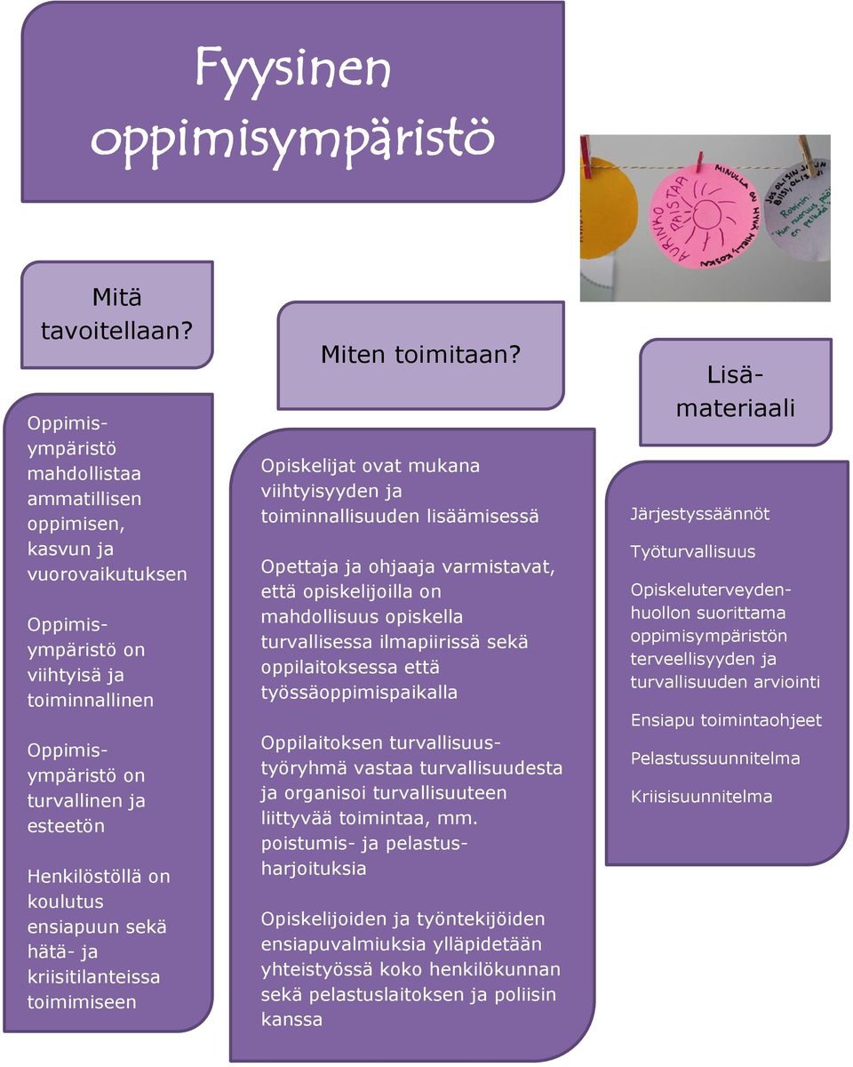 Henkilöstöllä on koulutus ensiapuun sekä hätä- ja kriisitilanteissa toimimiseen Miten toimitaan?