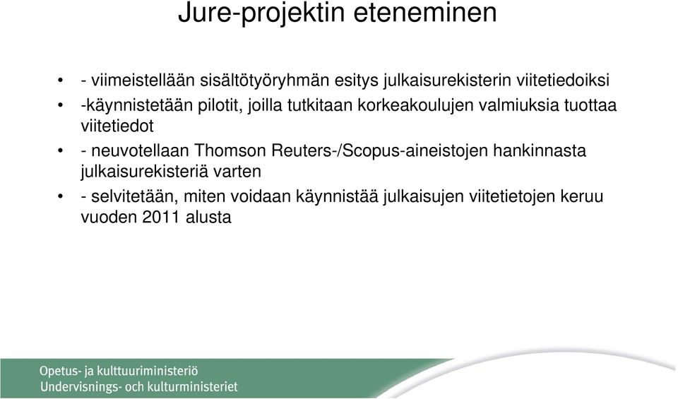 viitetiedot - neuvotellaan Thomson Reuters-/Scopus-aineistojen hankinnasta