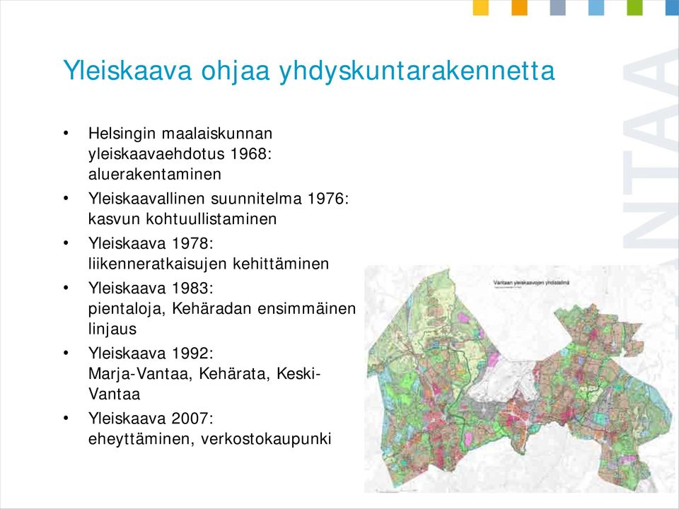 liikenneratkaisujen kehittäminen Yleiskaava 1983: pientaloja, Kehäradan ensimmäinen linjaus