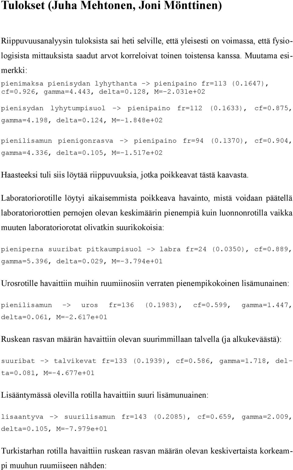 1633), cf=0.875, gamma=4.198, delta=0.124, M=-1.848e+02 pienilisamun pienigonrasva -> pienipaino fr=94 (0.1370), cf=0.904, gamma=4.336, delta=0.105, M=-1.