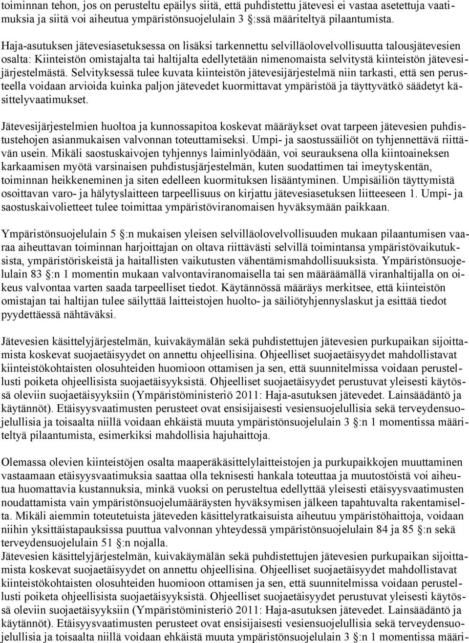 jätevesijärjestelmästä.