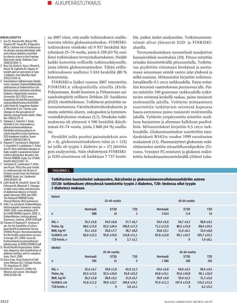 2 Ross SA, Dzida G, Vora J, Khunti K, Kaiser M, Ligthelm RJ. Impact of weight gain on outcomes in type 2 diabetes. Curr Med Res Opin 2011;27:1431 8.