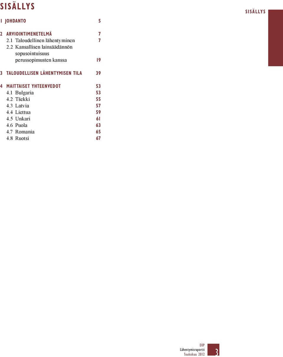 LÄHENTYMISEN TILA 39 4 MAITTAISET YHTEENVEDOT 53 G;)& U"2V%9+%& 53 G;'& RW,**+& 55 G;>&