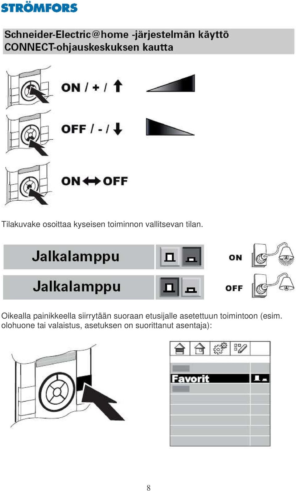 Oikealla painikkeella siirrytään suoraan