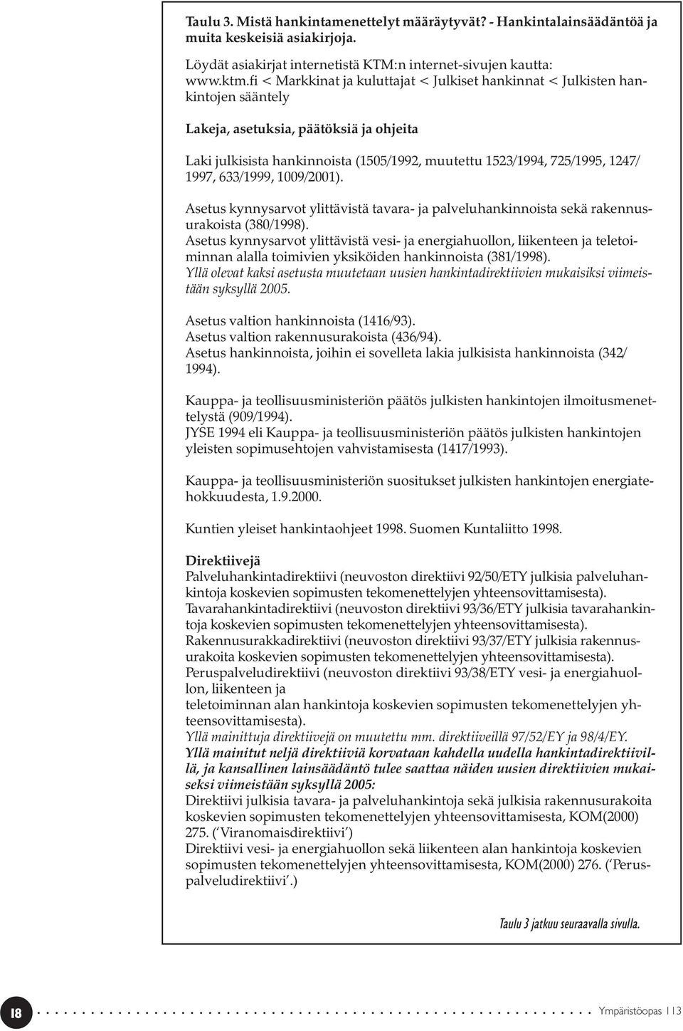 1997, 633/1999, 1009/2001). Asetus kynnysarvot ylittävistä tavara- ja palveluhankinnoista sekä rakennusurakoista (380/1998).