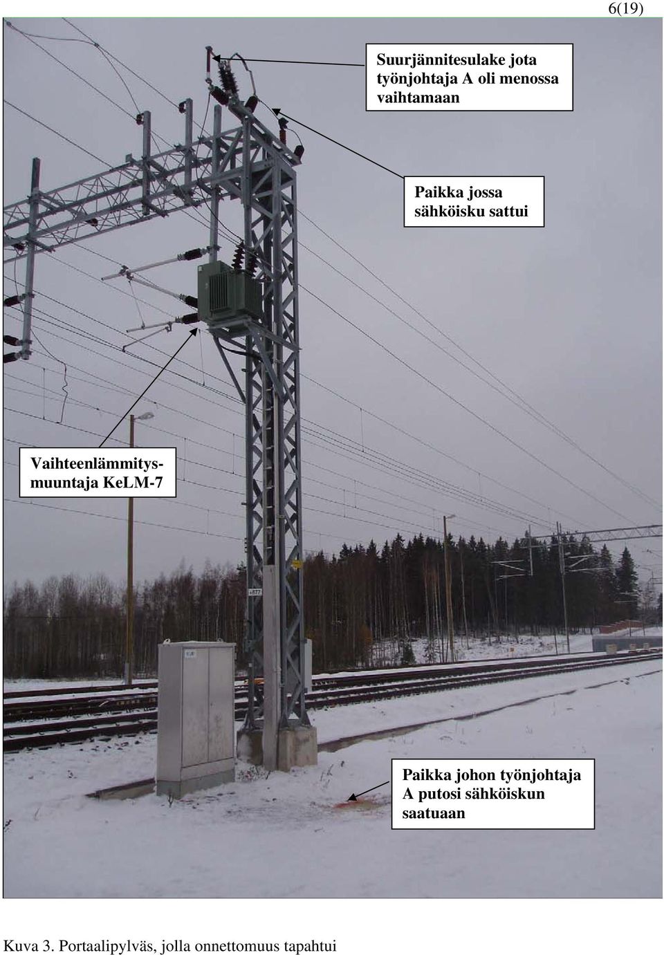 Vaihteenlämmitysmuuntaja KeLM-7 Paikka johon työnjohtaja