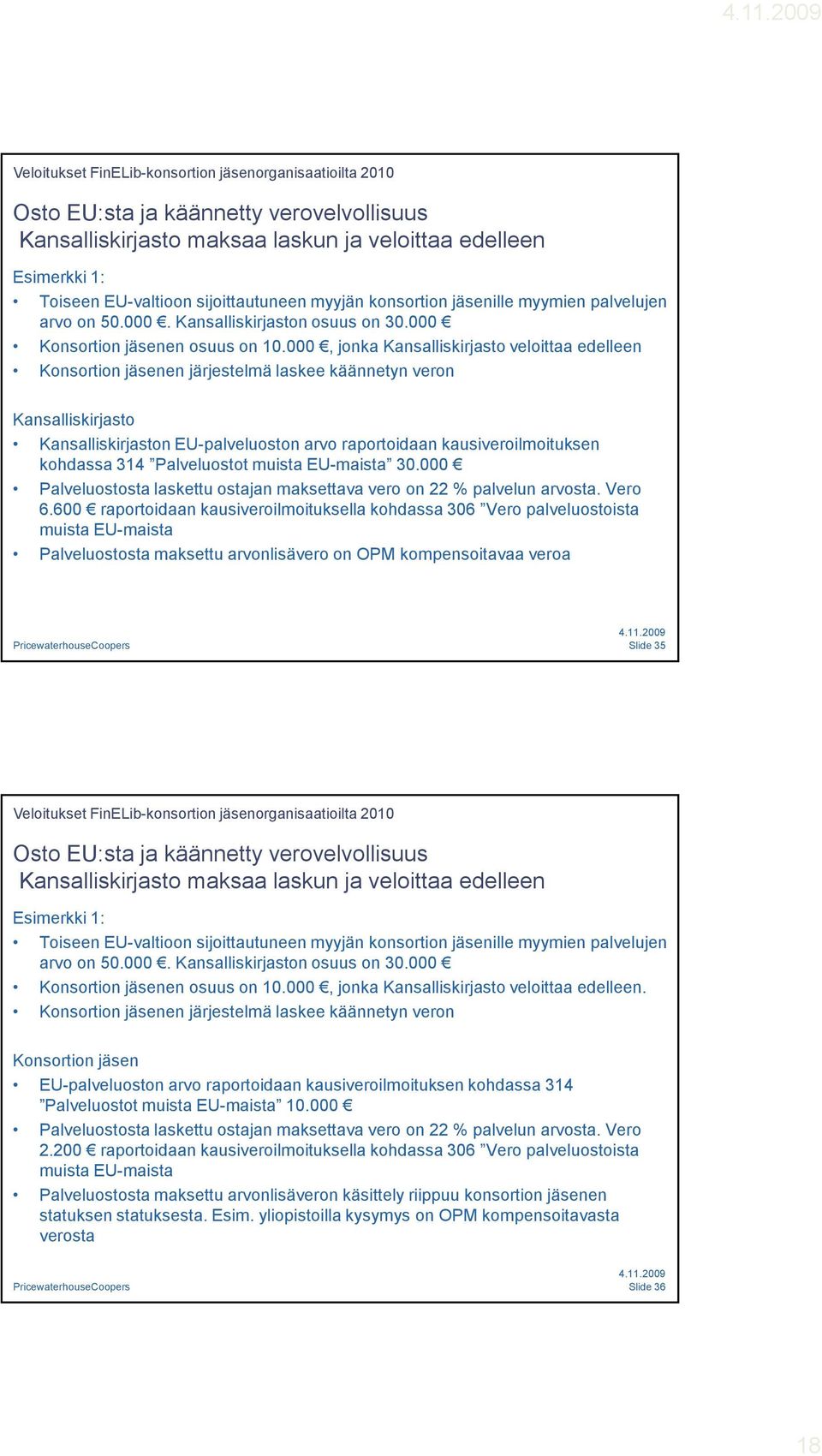 000, jonka Kansalliskirjasto veloittaa edelleen Konsortion jäsenen järjestelmä laskee käännetyn veron Kansalliskirjasto Kansalliskirjaston EU-palveluoston arvo raportoidaan kausiveroilmoituksen