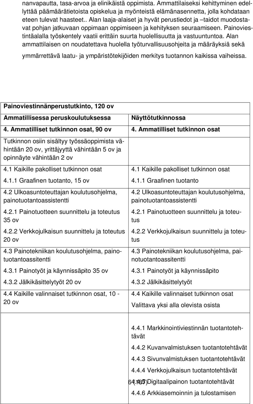 Painoviestintäalalla työskentely vaatii erittäin suurta huolellisuutta ja vastuuntuntoa.