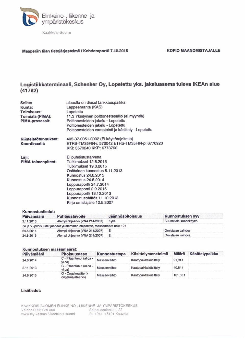 Lappeenranta (KAS) Lopetettu 11.