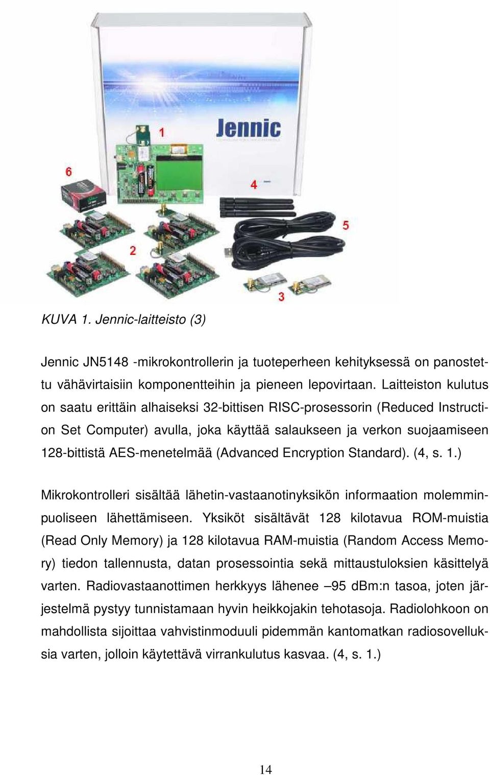 (Advanced Encryption Standard). (4, s..) Mikrokontrolleri sisältää lähetin-vastaanotinyksikön informaation molemminpuoliseen lähettämiseen.