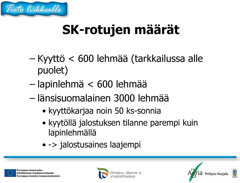 lehmää kyyttökarjaa noin 50 ks-sonnia kyytöllä