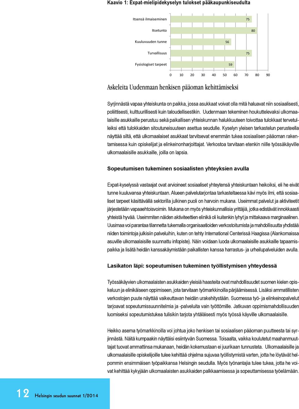 Uudenmaan tekeminen houkuttelevaksi ulkomaalaisille asukkaille perustuu sekä paikallisen yhteiskunnan halukkuuteen toivottaa tulokkaat tervetulleiksi että tulokkaiden sitoutuneisuuteen asettua