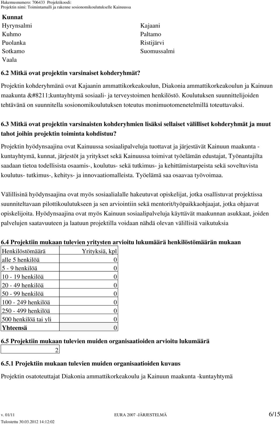 Koulutuksen suunnittelijoiden tehtävänä on suunnitella sosionomikoulutuksen toteutus monimuotomenetelmillä toteuttavaksi. 6.