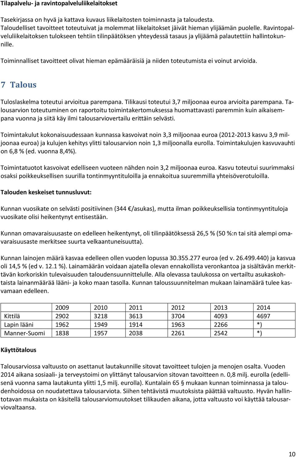 Ravintopalveluliikelaitoksen tulokseen tehtiin tilinpäätöksen yhteydessä tasaus ja ylijäämä palautettiin hallintokunnille.