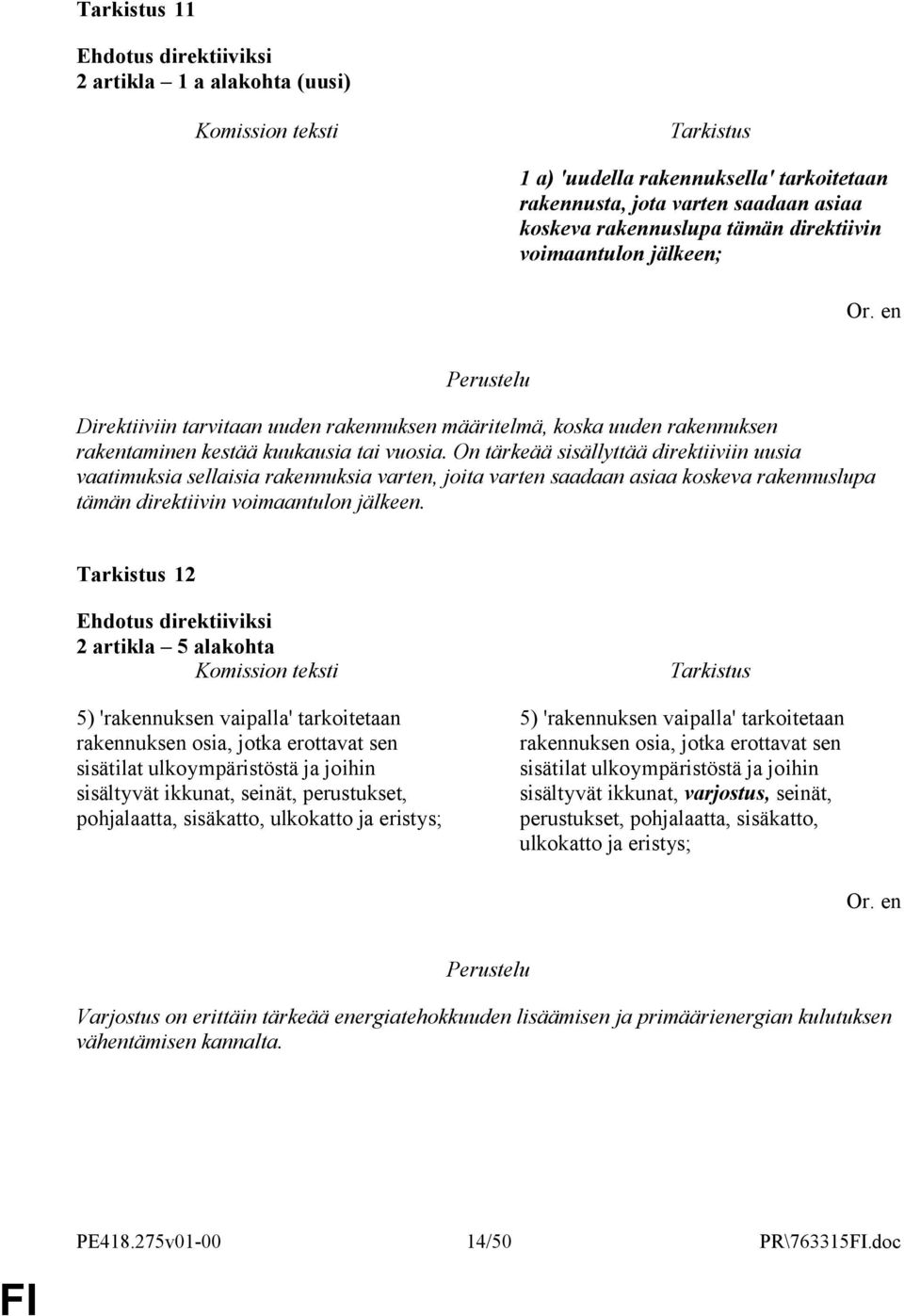 On tärkeää sisällyttää direktiiviin uusia vaatimuksia sellaisia rakennuksia varten, joita varten saadaan asiaa koskeva rakennuslupa tämän direktiivin voimaantulon jälkeen.