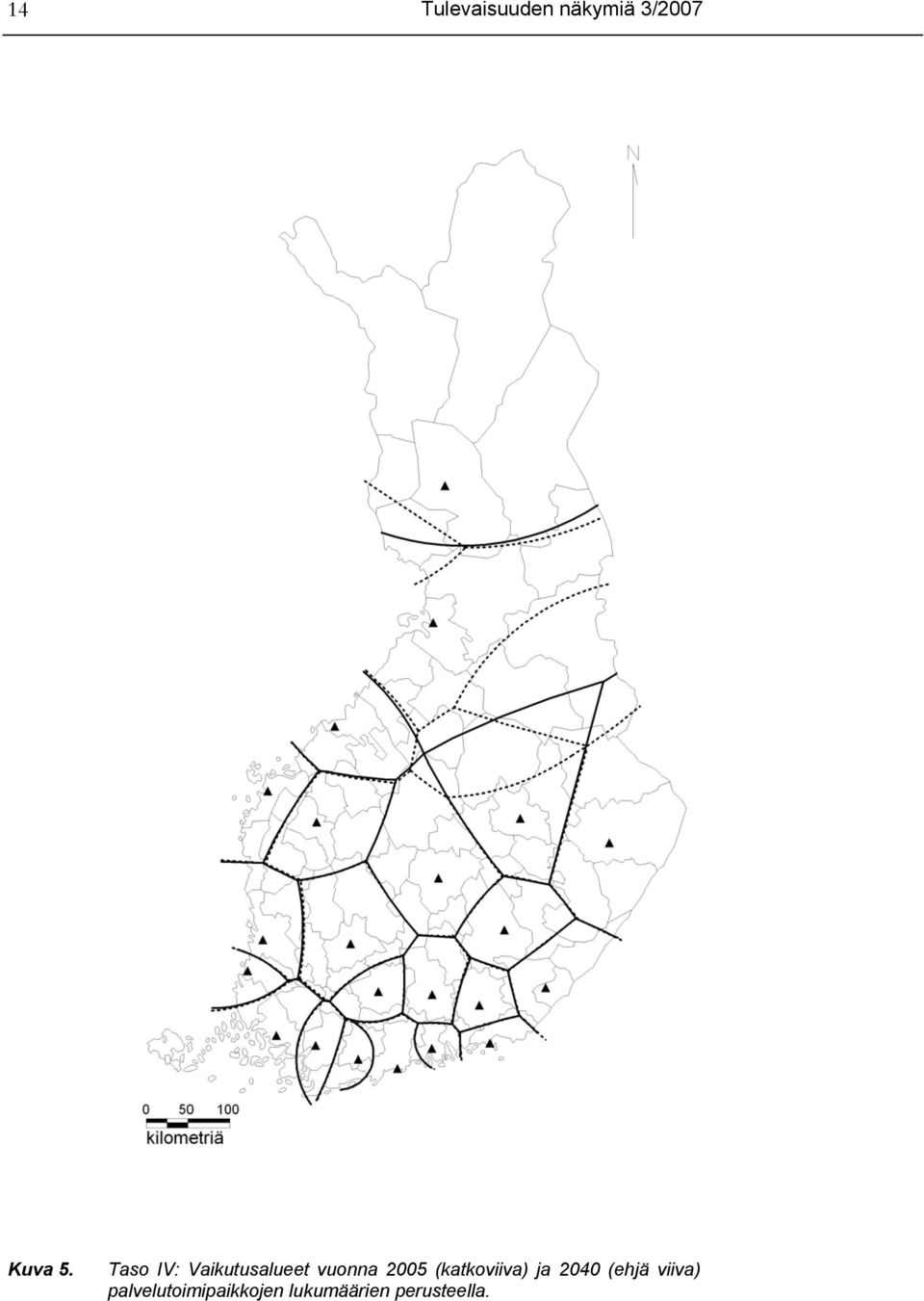 (katkoviiva) ja 2040 (ehjä viiva)