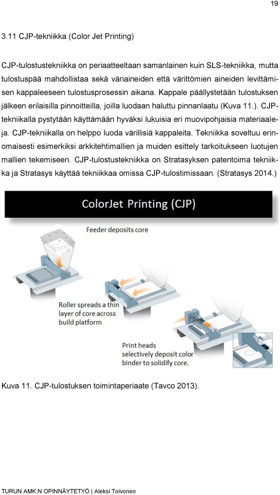 CJPtekniikalla pystytään käyttämään hyväksi lukuisia eri muovipohjaisia materiaaleja. CJP-tekniikalla on helppo luoda värillisiä kappaleita.