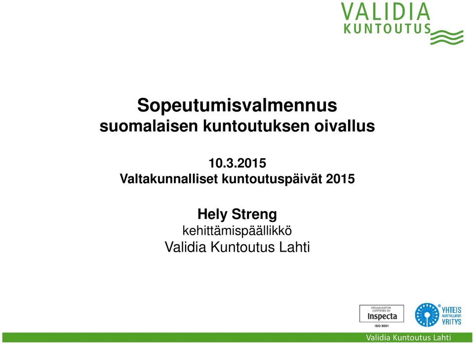 2015 Valtakunnalliset