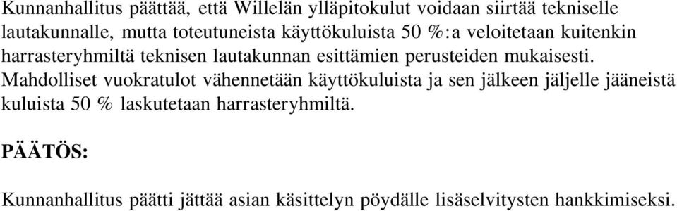 perusteiden mukaisesti.