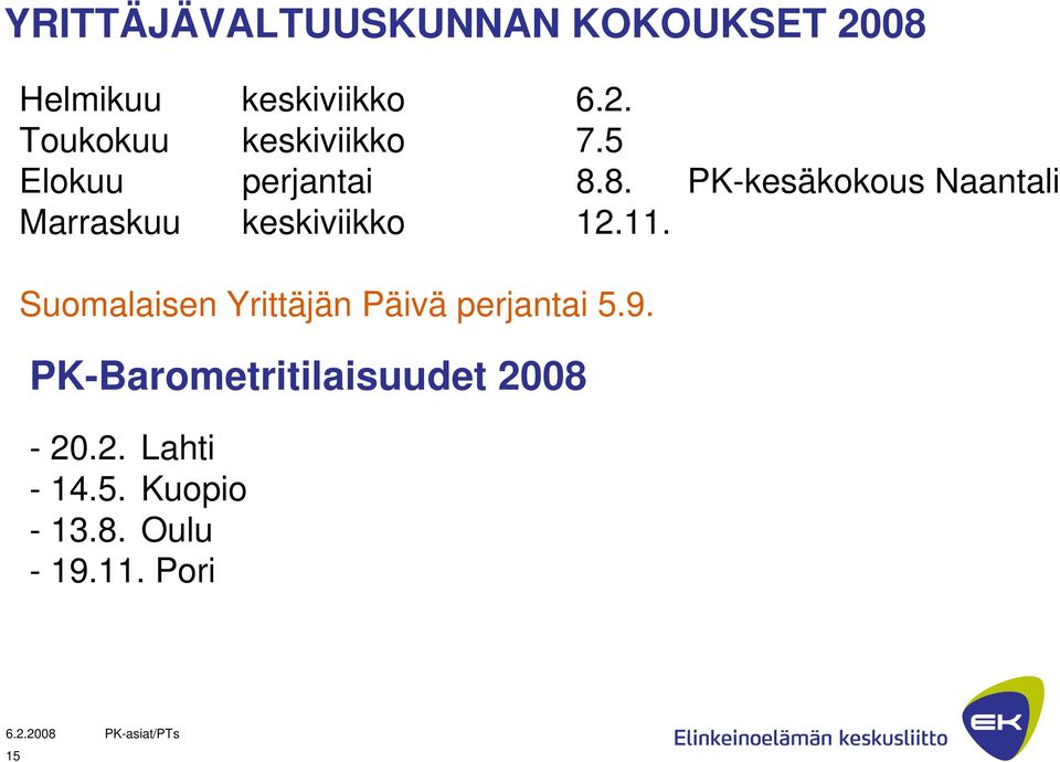 11. Suomalaisen Yrittäjän Päivä perjantai 5.9.