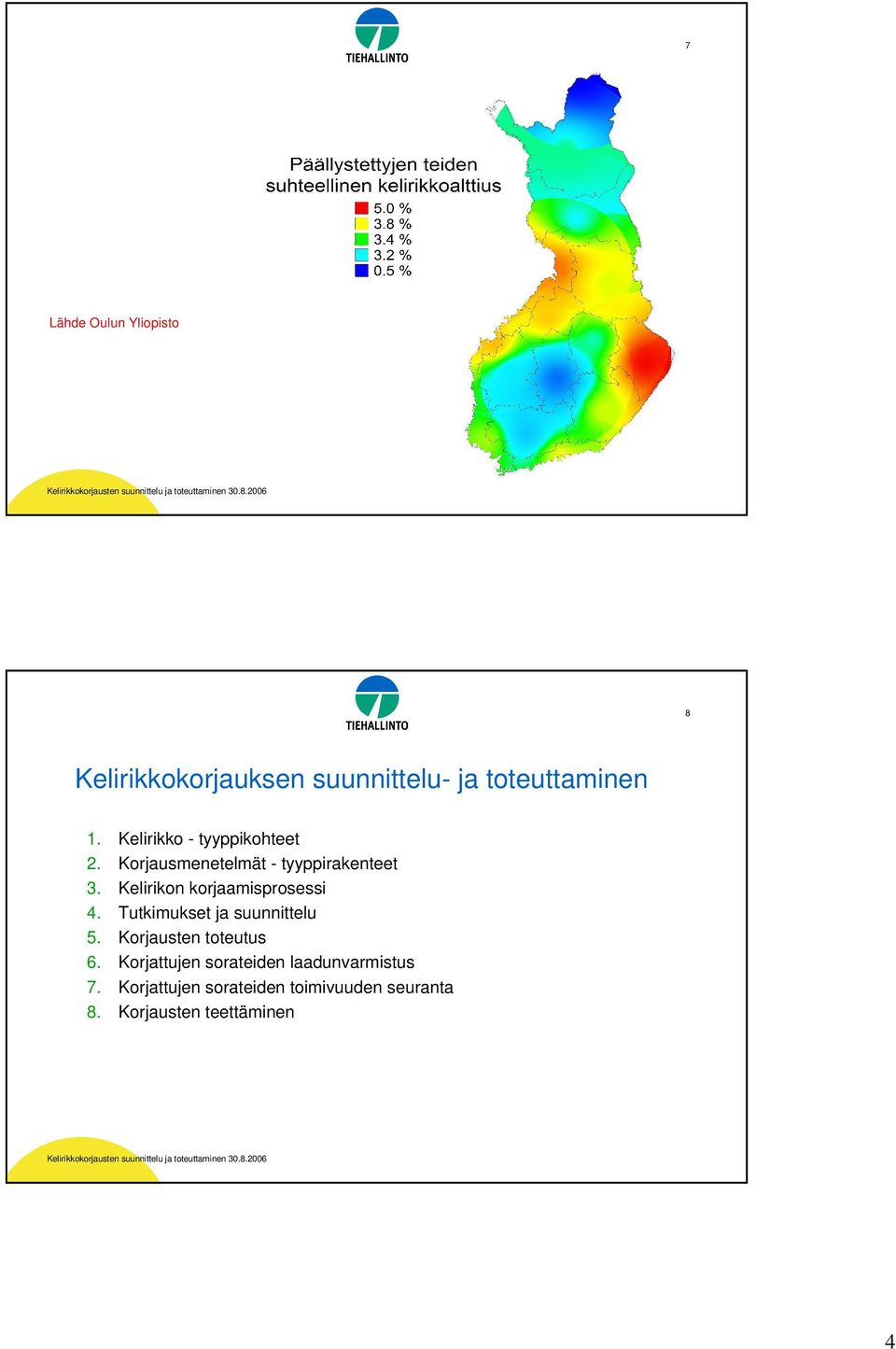 Kelirikon korjaamisprosessi 4. Tutkimukset ja suunnittelu 5. Korjausten toteutus 6.