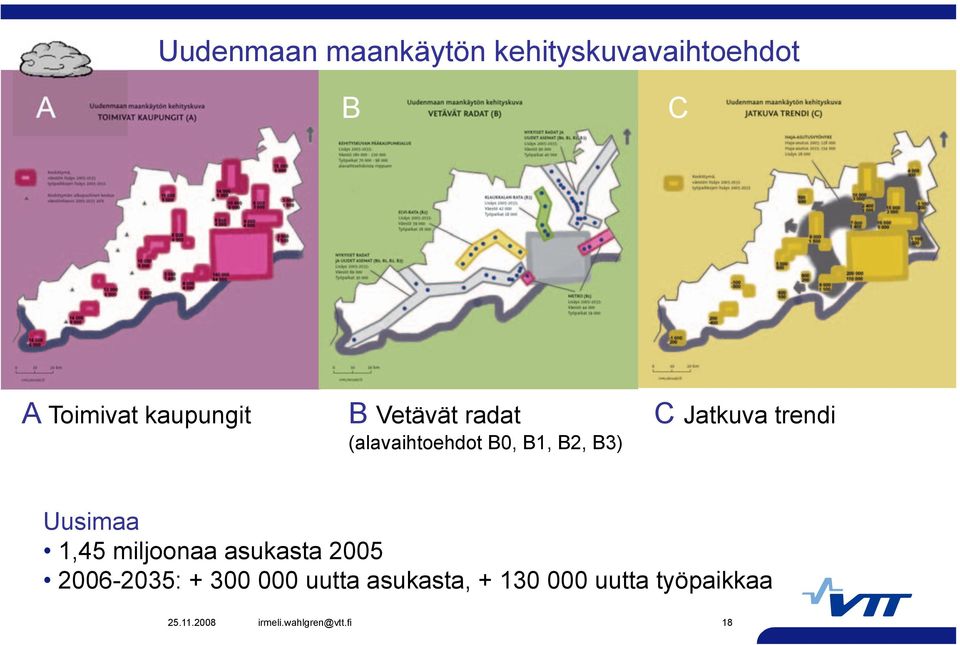 B2, B3) C Jatkuva trendi Uusimaa 1,45 miljoonaa asukasta