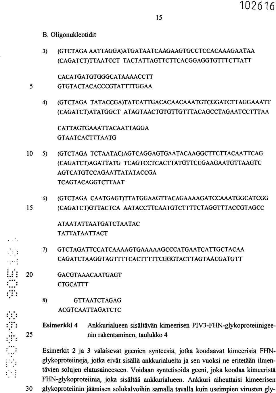 TCTAATAC)AGTCAGGAGTGAATACAAGGC1TCTTACAATTCAG (CAGATCT)AGATTATG TCAGTCCTCACTTATGTTCCGAAGAATGTTAAGTC AGTCATGTCCAGAATTATATACCGA TCAGTACAGGTCTTAAT 15 6) (GTCTAGA CAATGAGT)TTATGGAAGTTACAGAA.