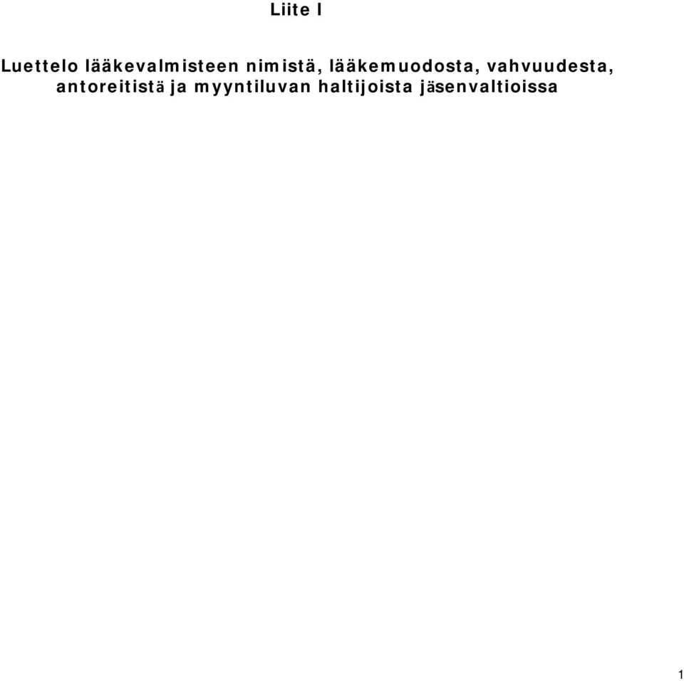 lääkemuodosta, vahvuudesta,
