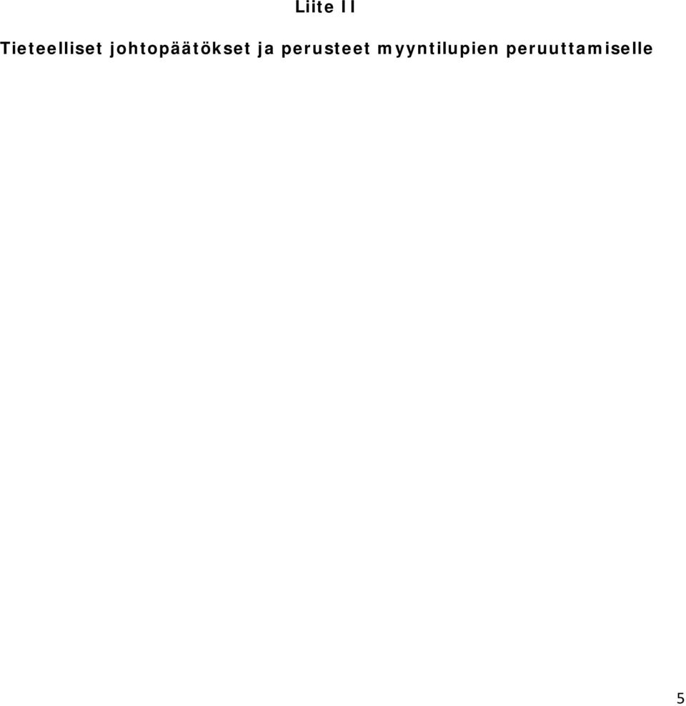 johtopäätökset ja