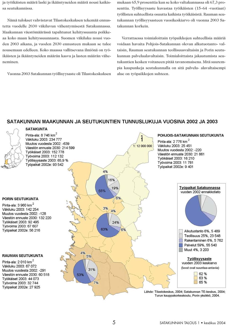 Koko maassa vallitsevana ilmiönä on työikäisten ja ikääntyneiden määrän kasvu ja lasten määrän väheneminen.