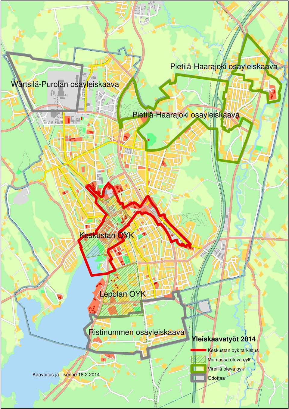 Ristinummen osayleiskaava Yleiskaavatyöt 2014 Keskustan oyk