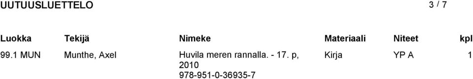 Huvila meren