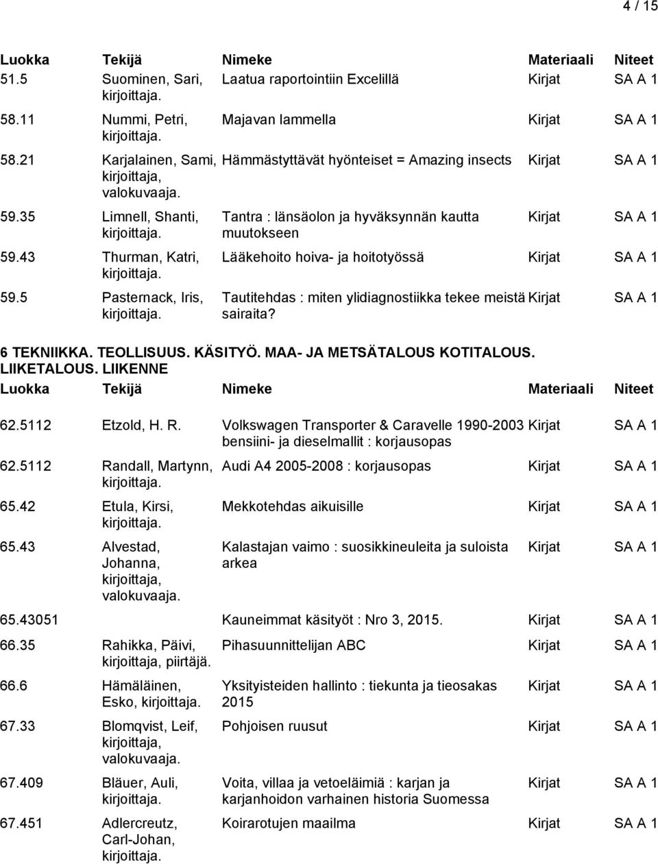 ylidiagnostiikka tekee meistä sairaita? 6 TEKNIIKKA. TEOLLISUUS. KÄSITYÖ. MAA- JA METSÄTALOUS KOTITALOUS. LIIKETALOUS. LIIKENNE 62.5112 Etzold, H. R.