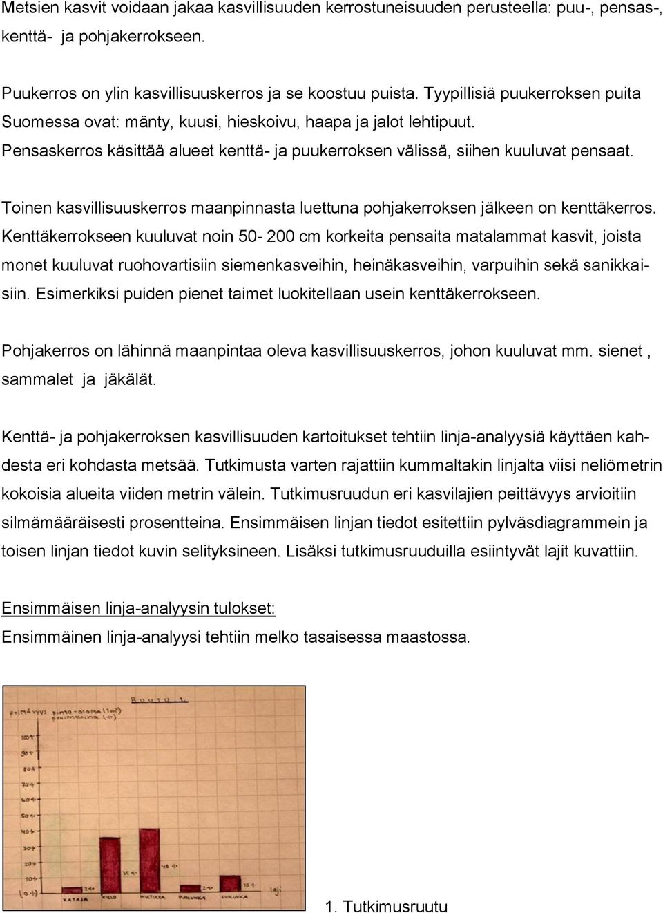 Toinen kasvillisuuskerros maanpinnasta luettuna pohjakerroksen jälkeen on kenttäkerros.