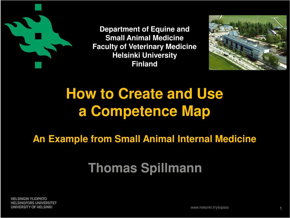 Finland How to Create and Use a Competence Map An