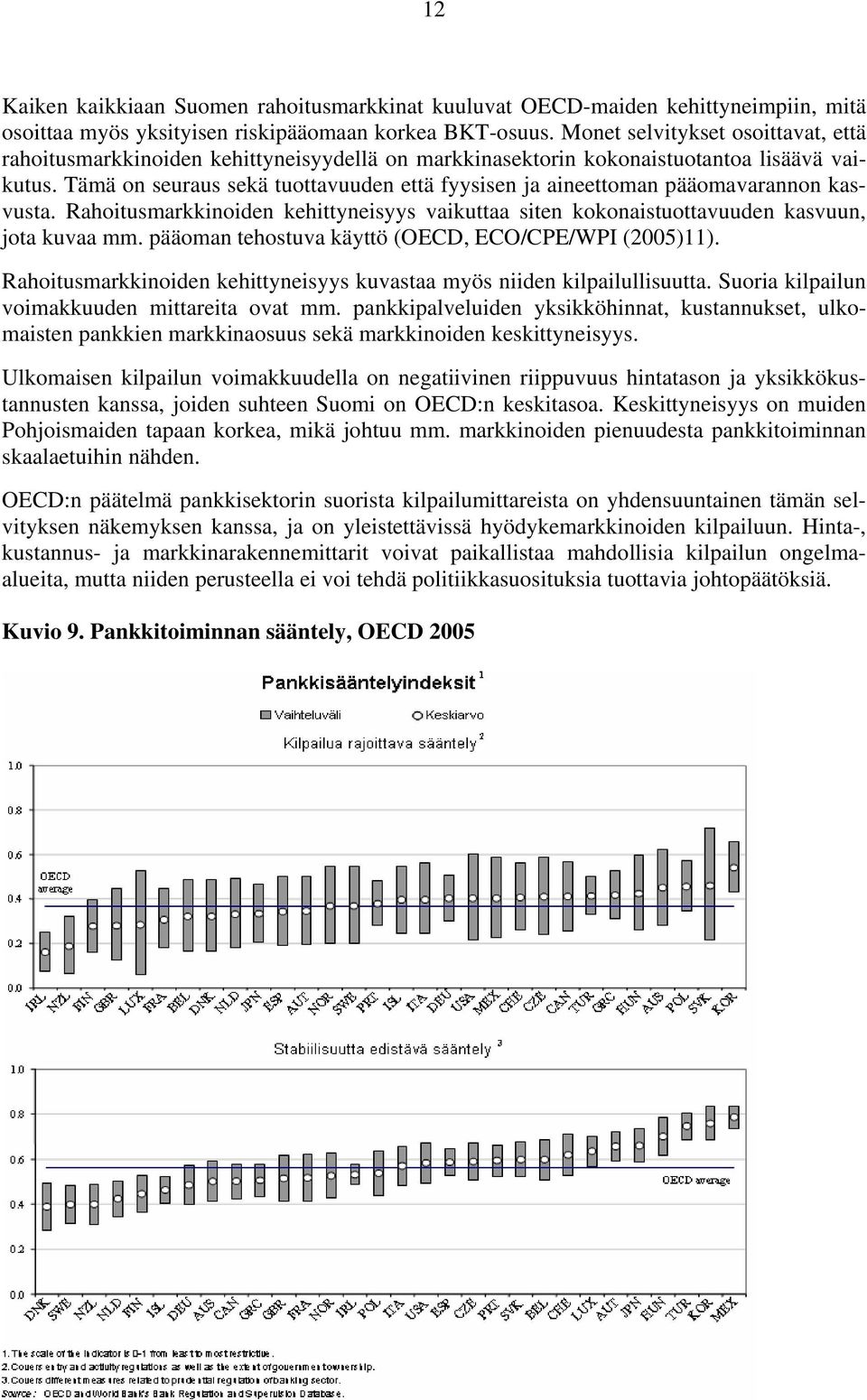Tämä on seuraus sekä tuottavuuden että fyysisen ja aineettoman pääomavarannon kasvusta. Rahoitusmarkkinoiden kehittyneisyys vaikuttaa siten kokonaistuottavuuden kasvuun, jota kuvaa mm.