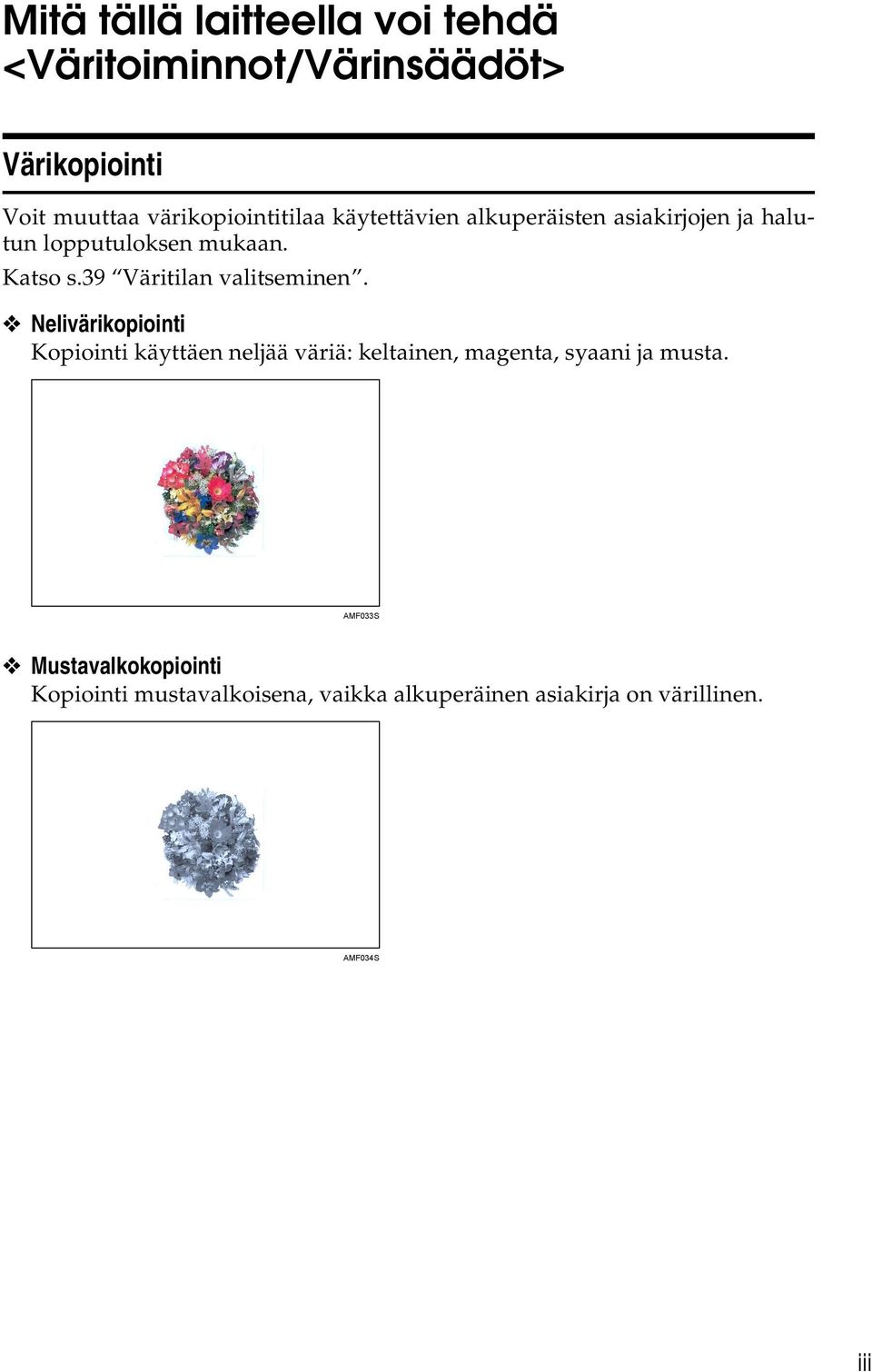 39 Väritilan valitseminen.