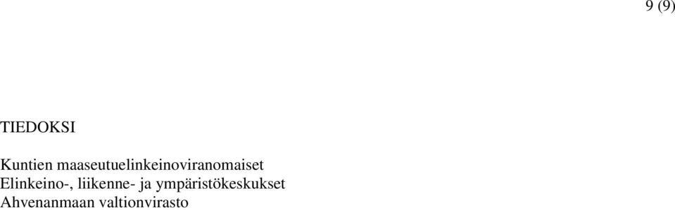 Elinkeino-, liikenne- ja