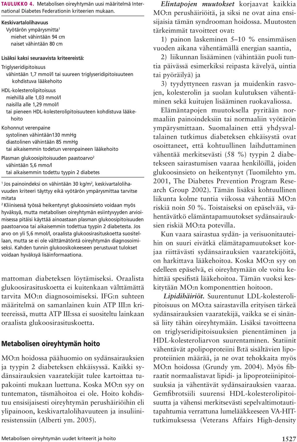 triglyseridipitoisuuteen kohdistuva lääkehoito HDL-kolesterolipitoisuus miehillä alle 1,03 mmol/l naisilla alle 1,29 mmol/l tai pieneen HDL-kolesterolipitoisuuteen kohdistuva lääkehoito Kohonnut