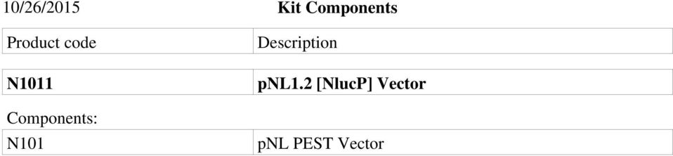 Components: N101
