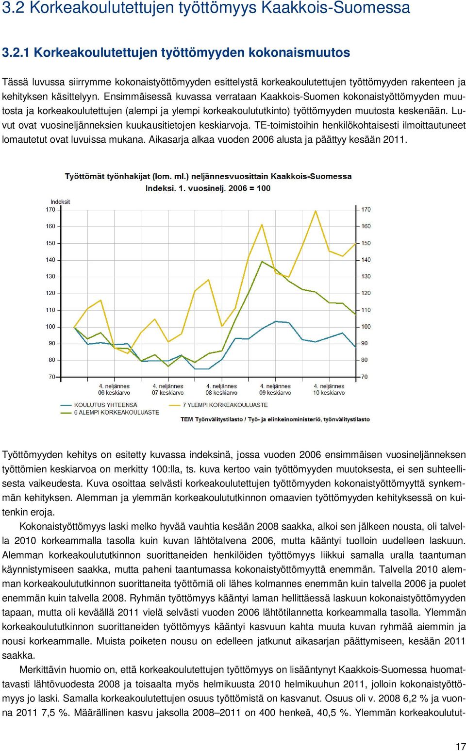 Luvut ovat vuosineljänneksien kuukausitietojen keskiarvoja. TE-toimistoihin henkilökohtaisesti ilmoittautuneet lomautetut ovat luvuissa mukana.