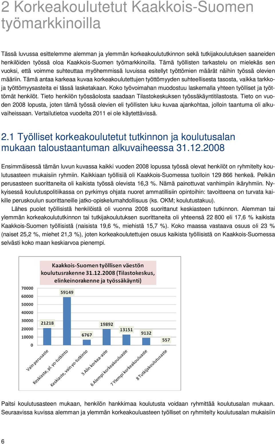 Tämä antaa karkeaa kuvaa korkeakoulutettujen työttömyyden suhteellisesta tasosta, vaikka tarkkoja työttömyysasteita ei tässä lasketakaan.