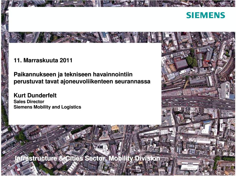 Sales Director Siemens Mobility and Logistics Infrastructure &