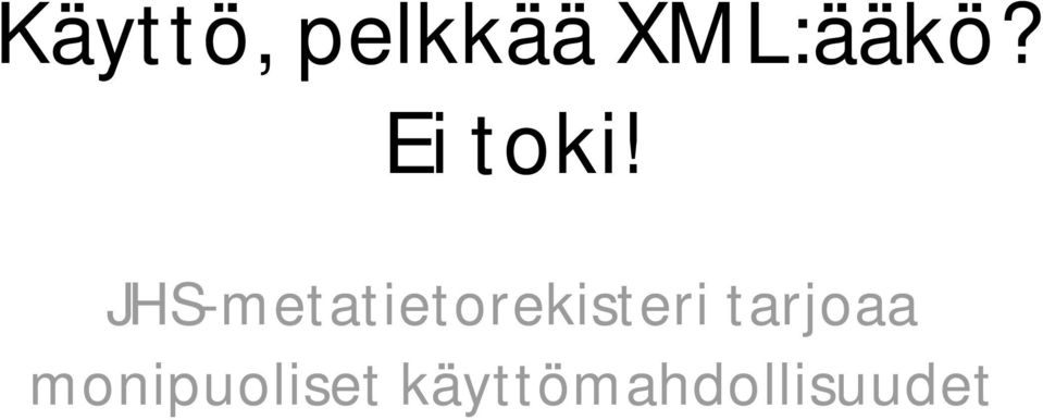 JHS-metatietorekisteri