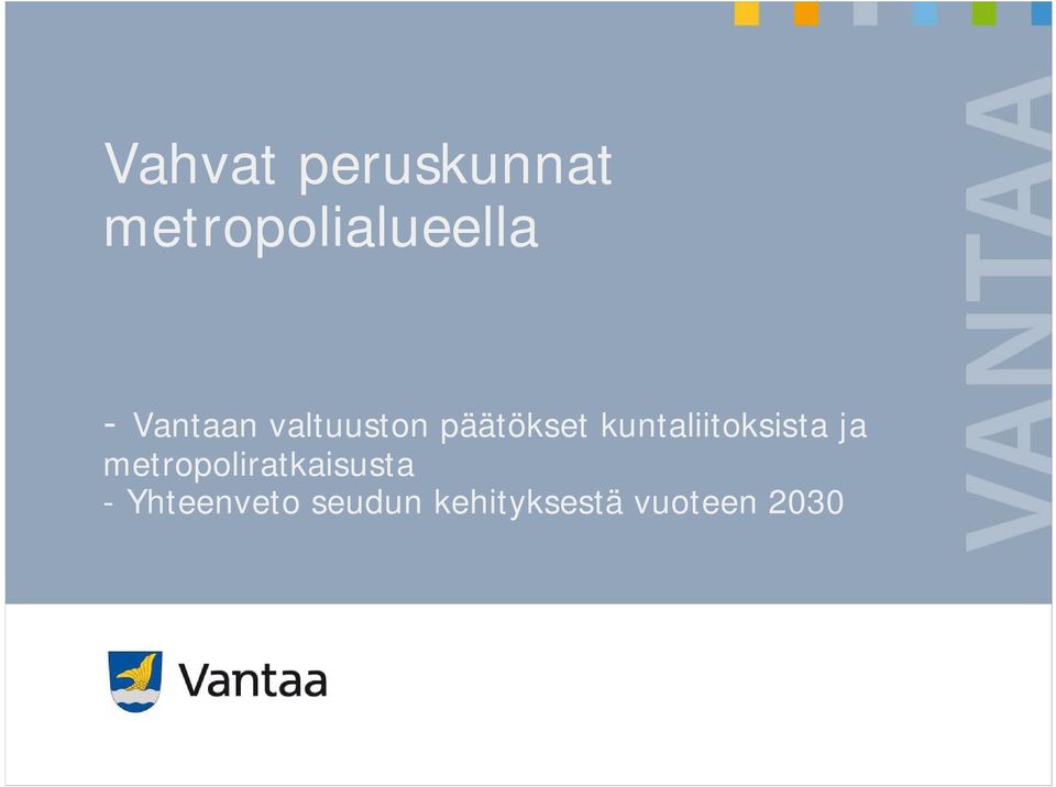 kuntaliitoksista ja
