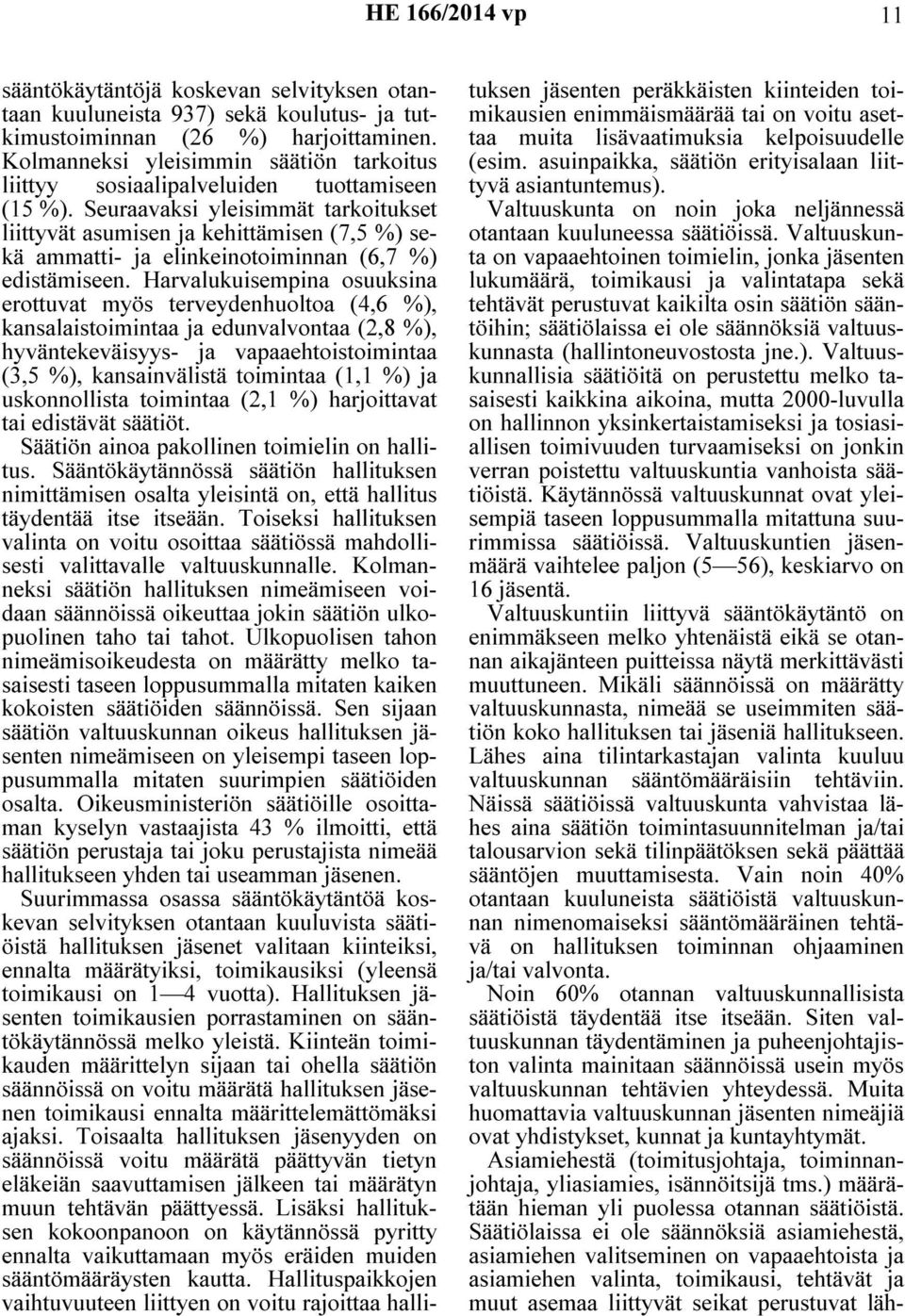 Seuraavaksi yleisimmät tarkoitukset liittyvät asumisen ja kehittämisen (7,5 %) sekä ammatti- ja elinkeinotoiminnan (6,7 %) edistämiseen.