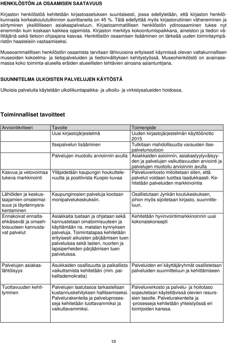 Kirjaston merkitys kokoontumispaikkana, aineiston ja tiedon välittäjänä sekä tietoon ohjaajana kasvaa. Henkilöstön osaamisen lisääminen on tärkeää uuden toimintaympäristön haasteisiin vastaamiseksi.