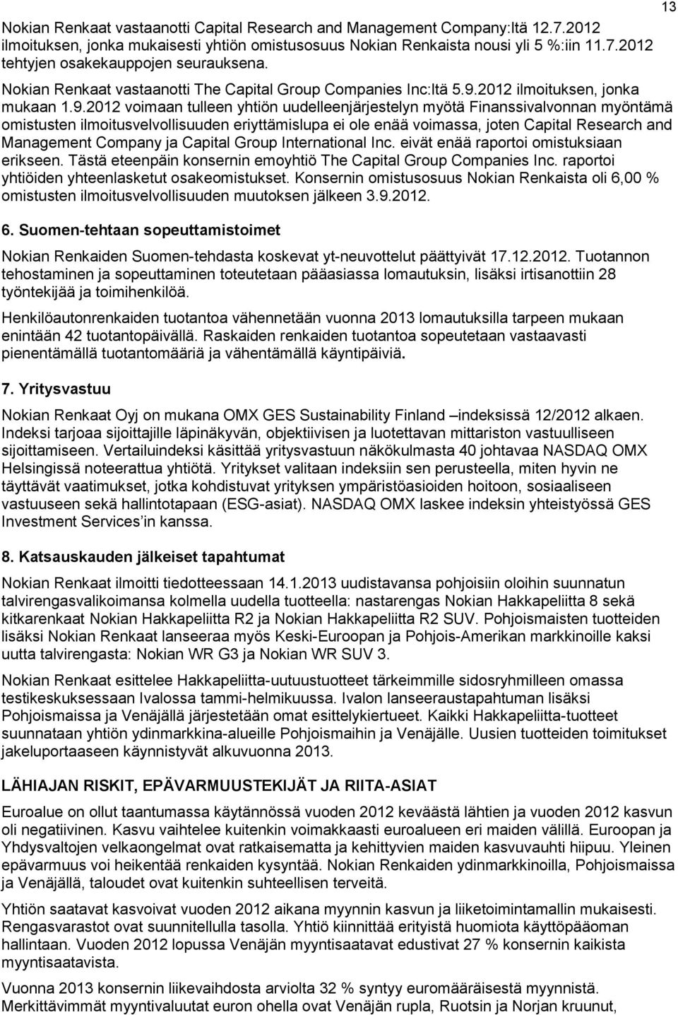 2012 ilmoituksen, jonka mukaan 1.9.