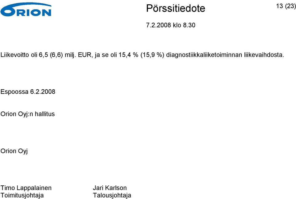 Espoossa 6.2.